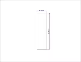 Dušo kabinos šoninis stiklas tiesus 400x1545 pilkas 7.4.