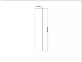 Dušo kabinos šoninis stiklas tiesus 250x1420 šinšil 3.55.