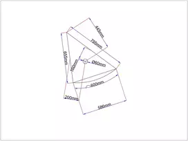 Pusiau veidrodinis stiklas 655x795x586