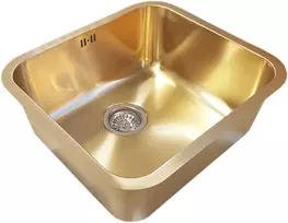 Nerūdijančio plieno plautuvė 621 GOLD su sifonu