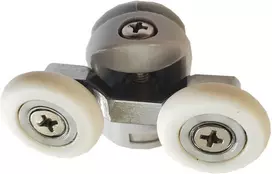 Ratukas dušo kabinos durims plastikinis viršutinis 23mm dvigubas