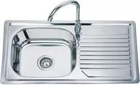 Nerūdijančio plieno plautuvė D8043P 800x435 0.6 dešinė su sifonu
