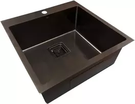 Nerūdijančio plieno plautuvė D5050H Juodas su sifonu 1.0 mm