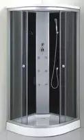 Masažinė dušo kabina TANI 45471 90x90 juodas/pilkas