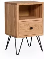 RETRO EASY 35cm Ąžuolinė spintelė prie lovos : Apdaila - Aliejuota bespalviu linų sėmenų aliejumi
