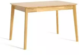 ISKU 120-160x80 ąžuolinis, prasiilginantis stalas : Apdaila - Be apdailos