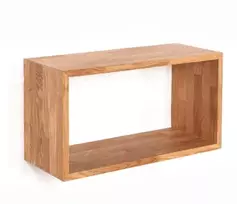 CLOSE (60x24x32cm) ąžuolinė sieninė lentyna : Apdaila - Aliejuota bespalviu linų sėmenų aliejumi