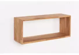 CLOSE (80x24x32cm) ąžuolinė sieninė lentyna : Apdaila - Be apdailos