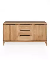 HUGO 140cm Ąžuolinė komoda : Apdaila - Aliejuota bespalviu linų sėmenų aliejumi, Aukštis - 77cm