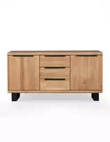 HUGO R 140cm Ąžuolinė komoda : Apdaila - Aliejuota bespalviu linų sėmenų aliejumi
