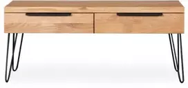 HUGO EASY 120cm Ąžuolinė TV konsolė : Apdaila - Aliejuota bespalviu linų sėmenų aliejumi