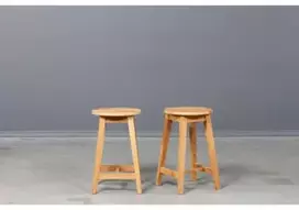 STOOL ąžuolinė pusbario (59cm) taburetė : Apdaila - Aliejuota bespalviu linų sėmenų aliejumi