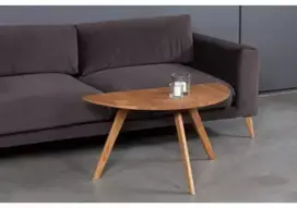MOON OAKY 110cm ąžuolinis šoninis staliukas : Apdaila - Be apdailos, Aukštis - 52cm