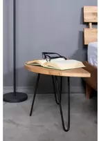 MOON EASY 60cm ąžuolinis šoninis staliukas : Apdaila - Be apdailos
