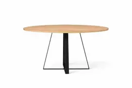 LOFT ELIPSE 140x90 ąžuolinis ovalus stalas : Apdaila - Be apdailos