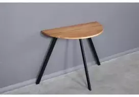 MOON TORI 110x55 ąžuolinis šoninis stalas : Apdaila - Be apdailos