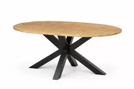 MODERNA OVAL 160x100 ąžuolinis stalas : Apdaila - Be apdailos
