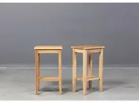 RETRO 40cm Ąžuolinis, šoninis staliukas : Apdaila - Aliejuota bespalviu linų sėmenų aliejumi