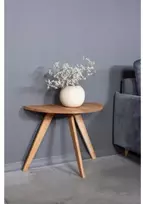 MOON OAKY 60 ąžuolinis šoninis staliukas : Apdaila - Aliejuota bespalviu linų sėmenų aliejumi, Aukštis - 48cm