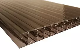 Polikarbonatas 16mm bronza- pilkas