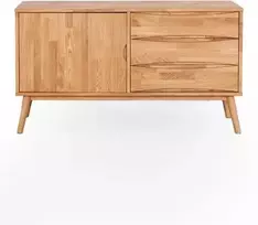 FUTURA 136cm Ąžuolinė komoda : Apdaila - Be apdailos