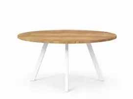 TORI ELIPSE Baltas 100X60 ąžuolinis ovalus žurnalinis staliukas baltomis kojomis : Apdaila - Be apdailos, Aukštis - 50cm