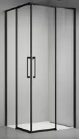 Dušo kabina ELEGANCE 90x90 juoda/skaidri be pado