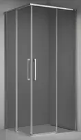 Dušo kabina ELEGANCE 90x90 chrom/pilka be pado