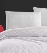 Riposo Premium satino pagalvės užvalkalas Stripe Baltas 40x60 cm