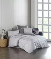 Riposo Renforce medvilnės patalynės komplektas SNOW Pilkas 140x200 cm