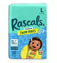 Rascal And Friends RASCALS maudymosi sauskelnės-kelnaitės COCOMELON, L dydis, 13-18 kg., 12 vnt., 93716