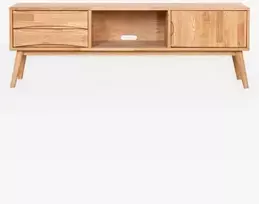 FUTURA 160cm Ąžuolinis TV staliukas : Apdaila - Aliejuota bespalviu aliejumi su kietaisiais vaškais