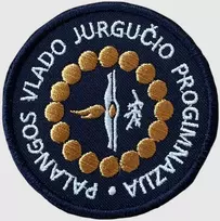 Palangos Vlado Jurgučio progimnazijos emblema, EMBLEMA: Emblema su prisiuvimu