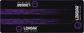 LORGAR RX1FM, Sim Racing Floor Mat Advanced, Stitched edge, 1,700X700X3 mm, Juodas/violetinė