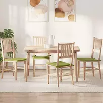 Sėdynių pagalvėlės 4 pcs Šviesiai žalia 40 x 40 x 3 cm audinys