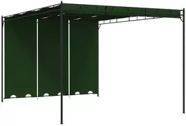 Pavėsinė 4 x 3 x 2,3 m Žalia Poliesteris ir plienas