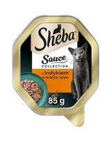 SHEBA Sauce Collection su kalakutu baltoje padaže 22 x 85 g drėgnas maistas katėms