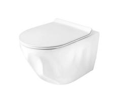 REA-C1652 - Pakabinamas unitazas su tualeto sėdyne GUSTAVO RIMLESS keramika/balta