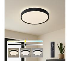 Brilagi - CORVO reguliuojamas LED lubinis šviestuvas LED/54W/230V 3000-6000K juodas skersmuo 40 cm + nuotolinis pultas