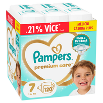 PAMPERS sauskelnės Premium Care Monthly, 7 dydis, 15+kg, 120 vnt., 80883545