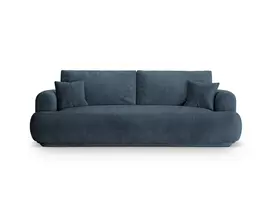 Sofa lova su patalynės dėže, Ella, 3 sėdimos vietos, 253x108x94, tamsiai mėlyna