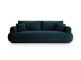 Velvet Sofa lova su patalynės dėže, Ella, 3 sėdimos vietos, 253x108x94, tamsiai pilka