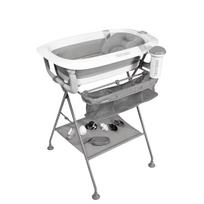 TWISTSHAKE sulankstoma vonelė su stovu, pagalve, piltuvėliu Luxury Bath Kit Grey