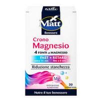 MATT Crono Magnesio, 4 magnio druskos su vitaminais B2, B6, D, 30 tab.
