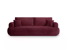 Sofa lova su patalynės dėže, Ella, 3 sėdimos vietos, 253x108x94, bordo spalvos