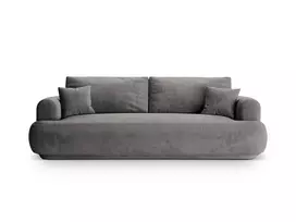 Velvet Sofa lova su patalynės dėže, Ella, 3 sėdimos vietos, 253x108x94, pilka