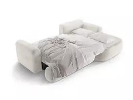 Modulinė kampinė sofa - dešinė lova su patalynės dėže, Ella, 5 sėdimos vietos, 271x174x94, smėlio spalvos