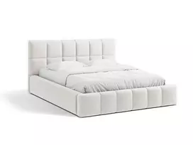 Boucle Storage Bed with Headboard, "Bellis", 200x220x100 Made in Europe