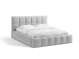 Boucle Storage Bed with Headboard, "Bellis", 180x220x100 Made in Europe