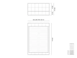 Storage Bed With Headboard, "Bellis", 220x220x100 Made in Europe